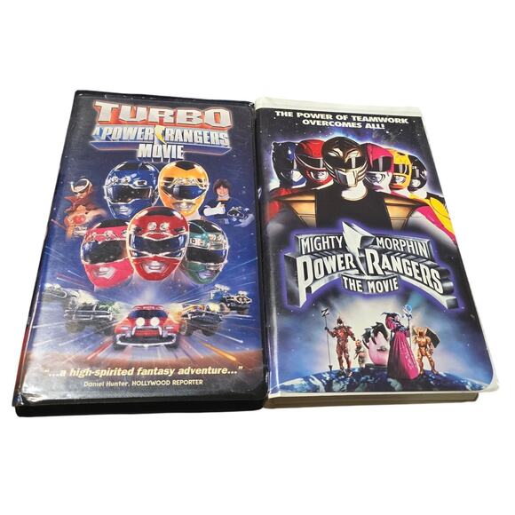 Power Rangers set of two VHS Turbo and Mighty Morphin Power Ranges untested - Picture 1 of 3